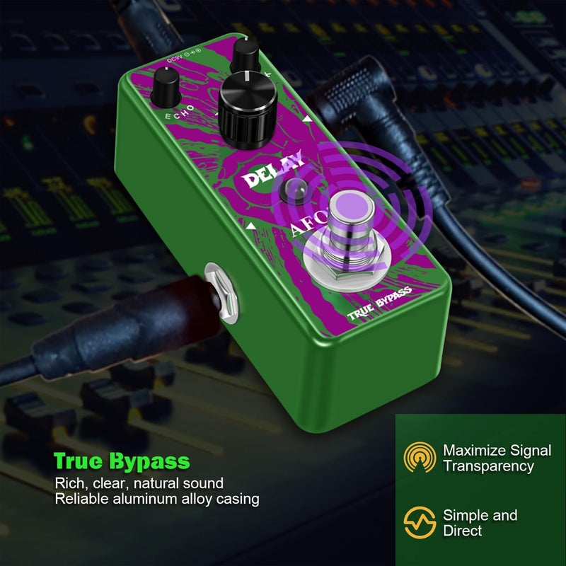 AFOT Analog Delay Guitar Pedal, Green Delay, Mini Size, True Bypass - Image 5